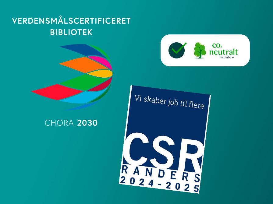 Verdensmålscertificeret bibliotek, CO2-neutral hjemmeside og CSR-certificering